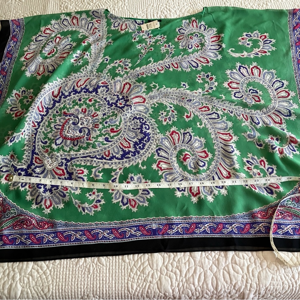 NWT Talbots silk paisley poncho/scarf - Picture 10 of 11